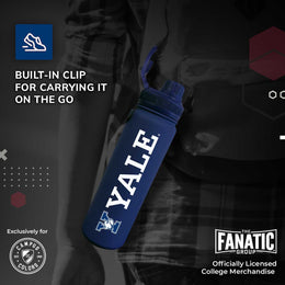 Yale Bulldogs NCAA Stainless Steel Water Bottle - Navy