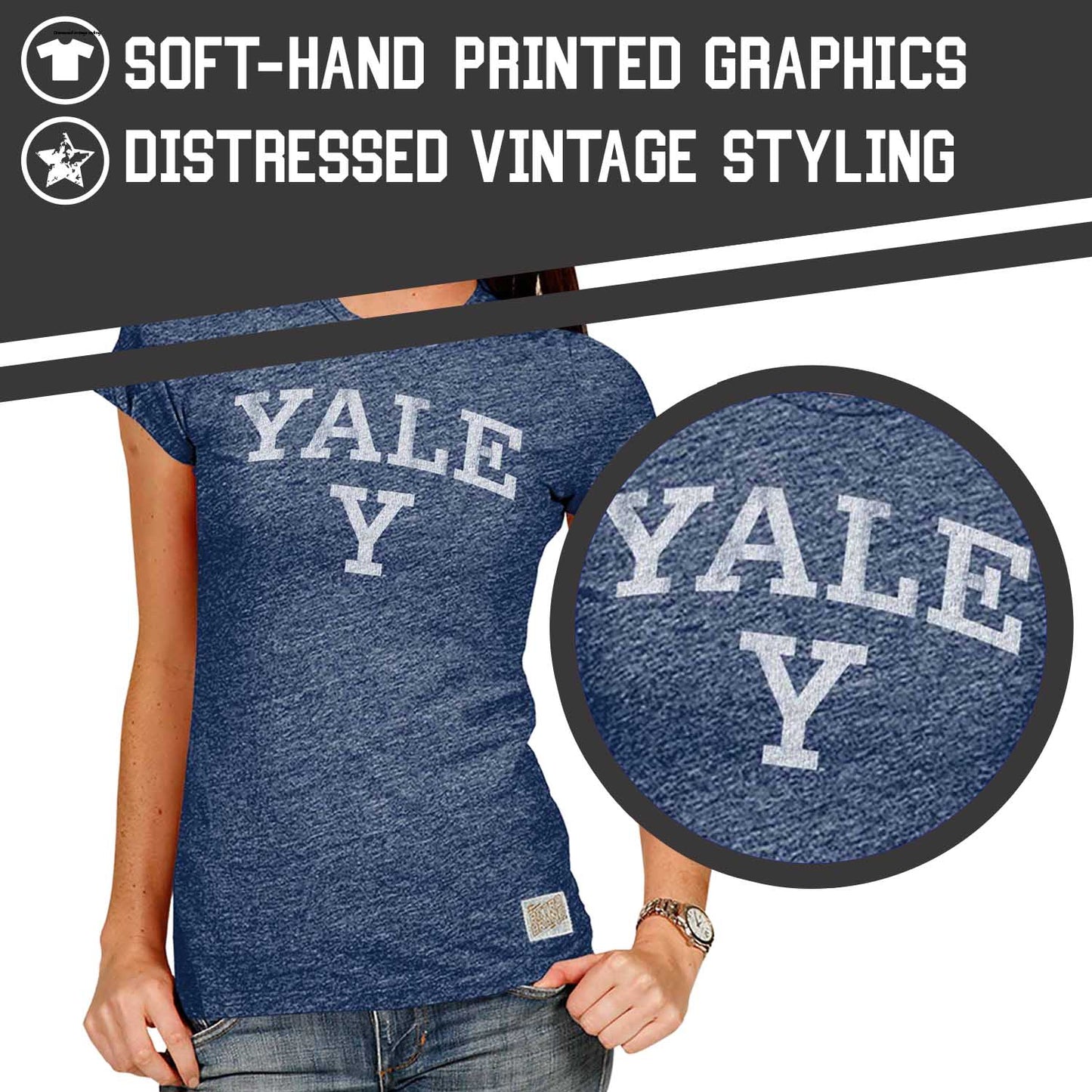 Yale Bulldogs University Women's T-Shirt  - Navy