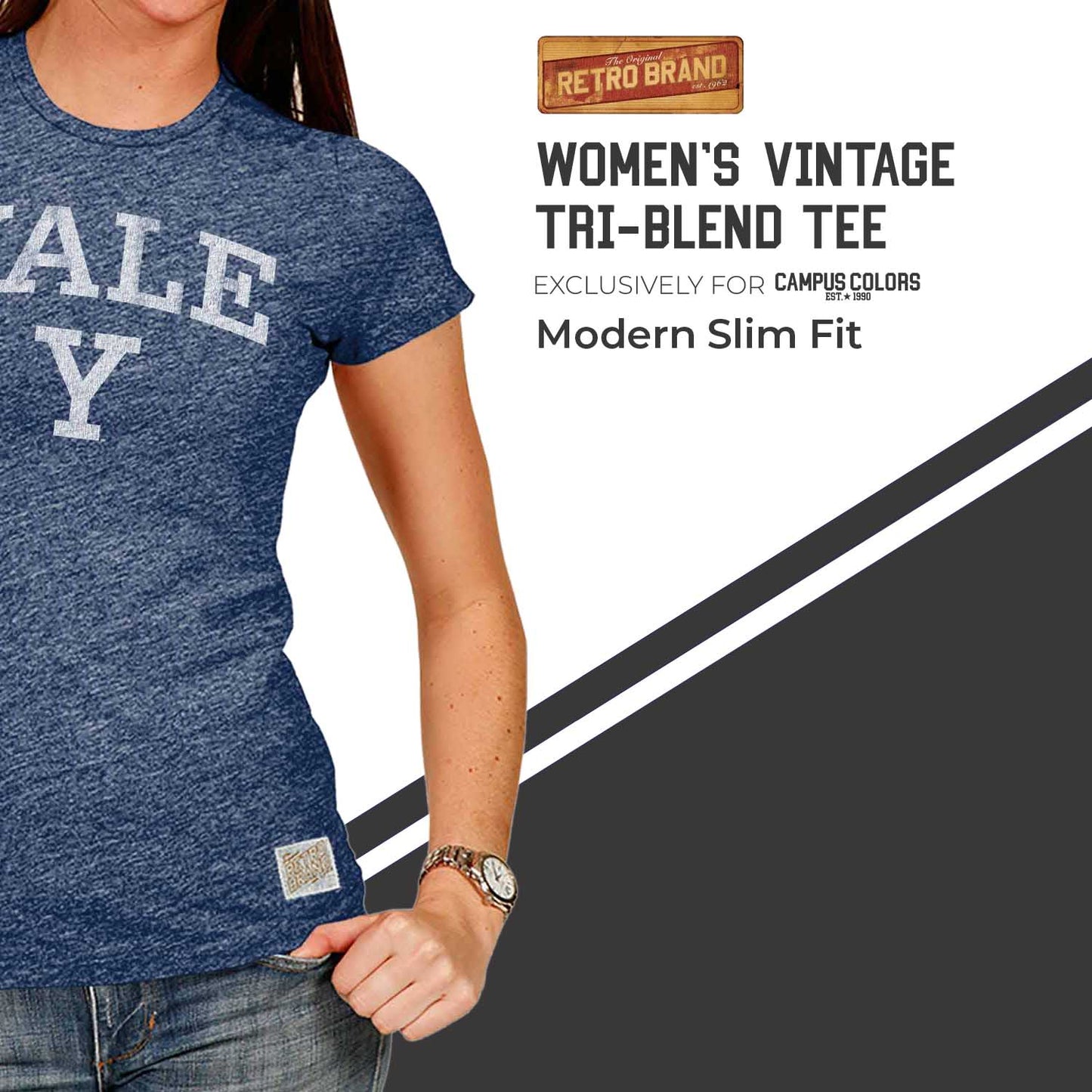 Yale Bulldogs University Women's T-Shirt  - Navy