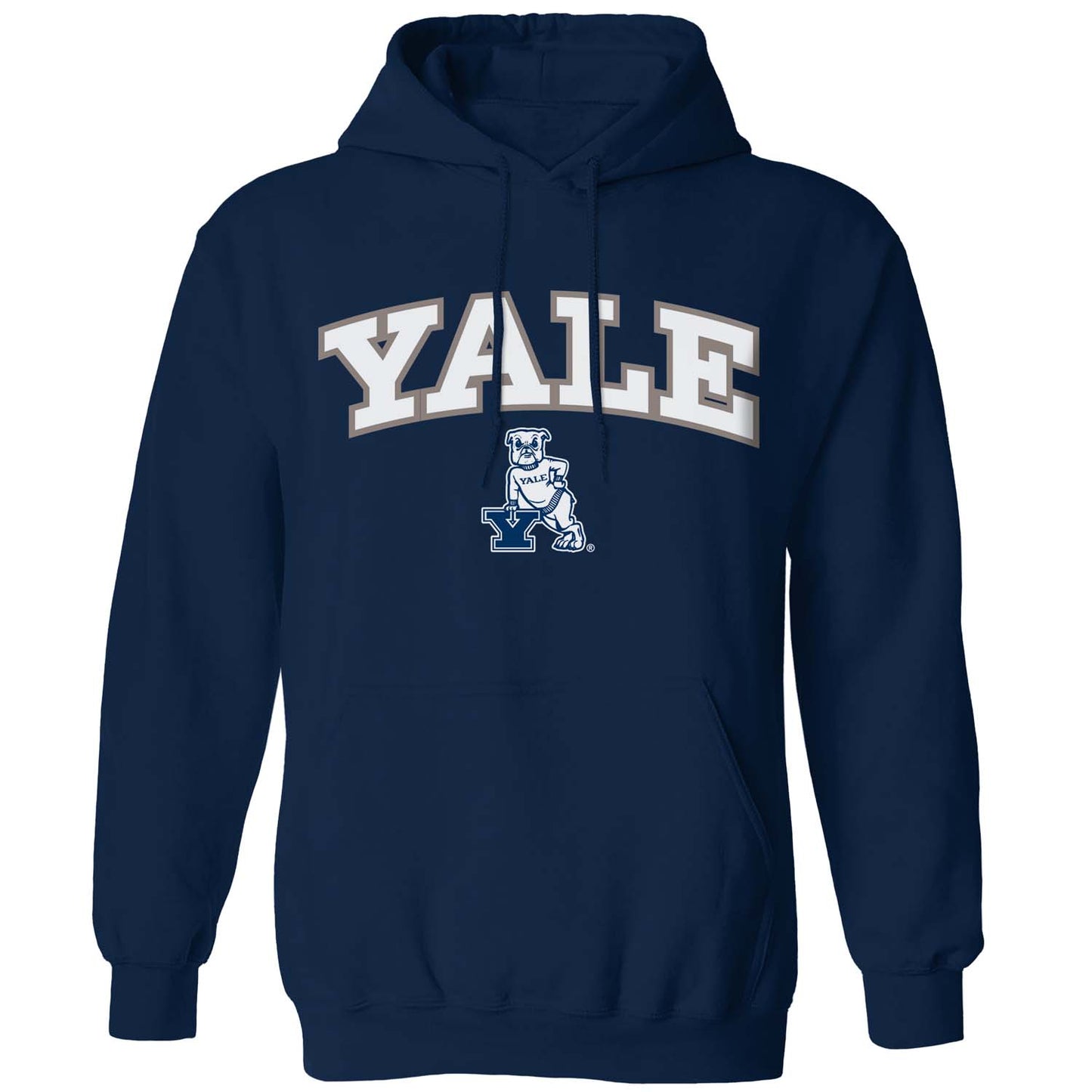 Yale Bulldogs NCAA Adult Tackle Twill Hooded Sweatshirt - Navy
