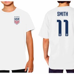 USA National Team The Victory Officially Licensed Youth US Women's National Soccer Team Sophia Smith Name & Number T-Shirt - White #11