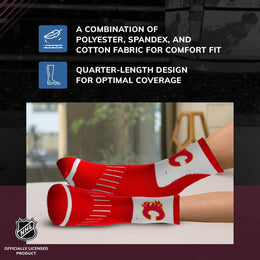 Calgary Flames NHL Adult Surge Team Mascot Mens and Womens Quarter Socks - Red