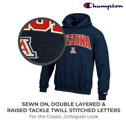 Arizona Wildcats Champion Adult Tackle Twill Hooded Sweatshirt - Navy