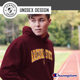 Arizona State Sun Devils Champion Adult Tackle Twill Hooded Sweatshirt - Maroon