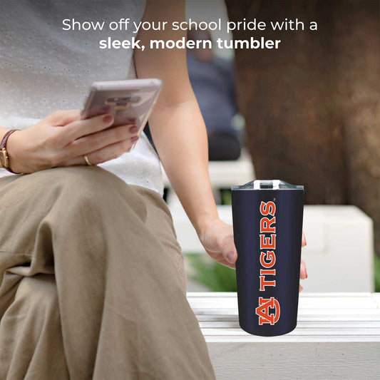 Auburn Tigers NCAA Stainless Steel Tumbler perfect for Gameday - Navy