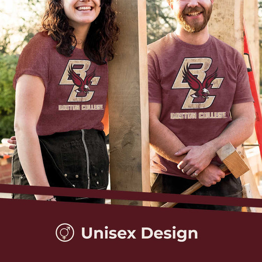 Boston College Eagles Adult MVP Heathered Cotton Blend T-Shirt - Maroon