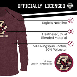 Boston College Eagles NCAA MVP Adult Long-Sleeve Shirt - Maroon