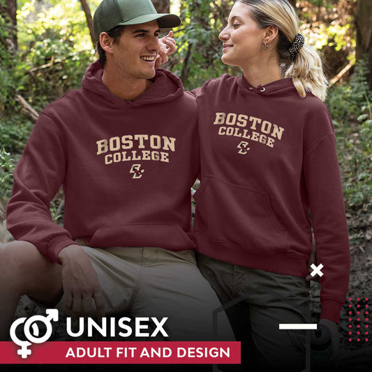 Boston College Eagles Adult Arch & Logo Soft Style Gameday Hooded Sweatshirt - Maroon