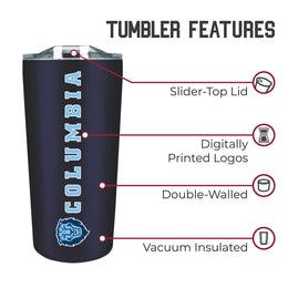 Columbia Lions NCAA Stainless Steel Tumbler perfect for Gameday - Navy