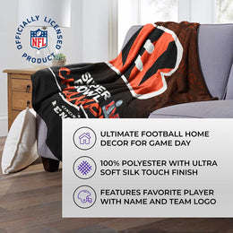 Cincinnati Bengals NFL 50 X 60 Silk Touch High Definition Championship Throw Blanket - Black