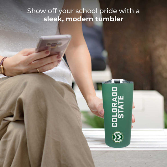 Colorado State Rams NCAA Stainless Steel Tumbler perfect for Gameday - Green