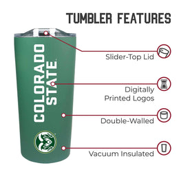 Colorado State Rams NCAA Stainless Steel Tumbler perfect for Gameday - Green