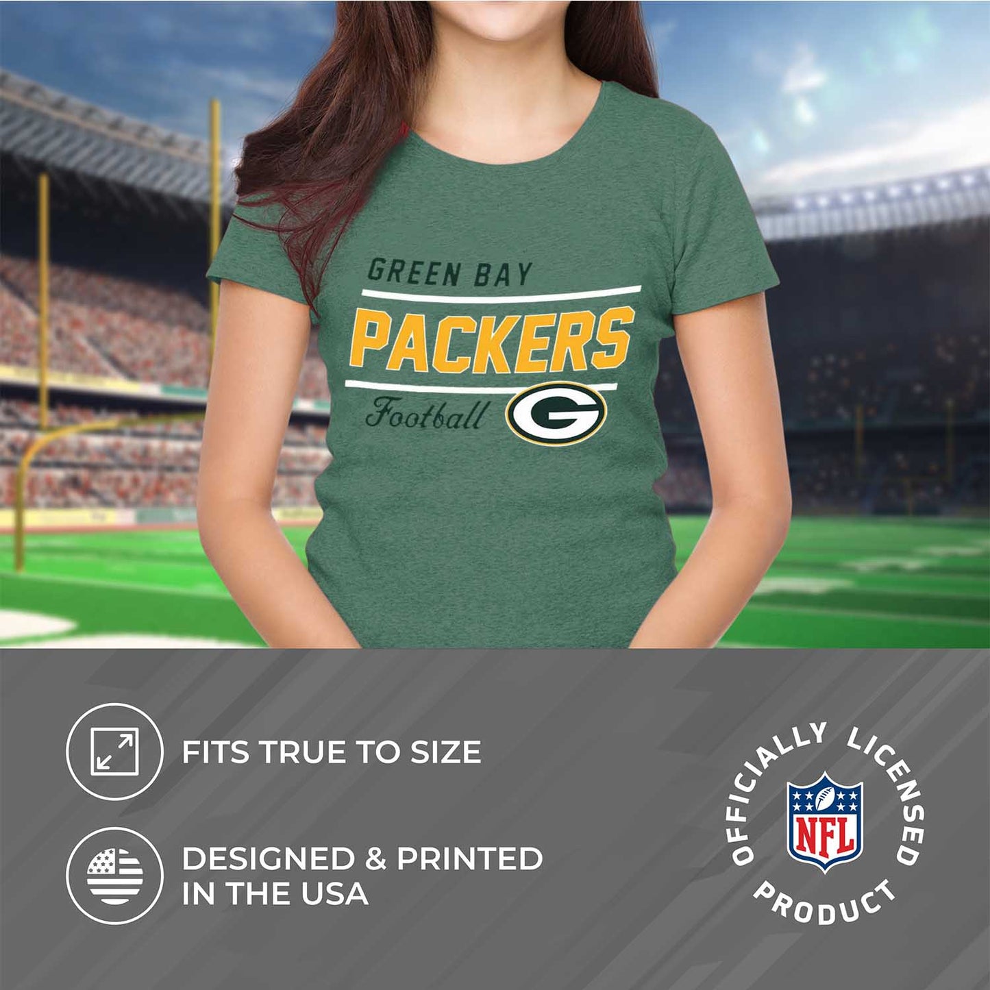Green Bay Packers NFL Gameday Women's Relaxed Fit T-shirt - Green