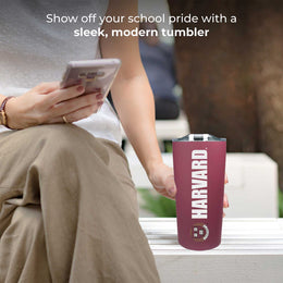 Harvard Crimson NCAA Stainless Steel Tumbler perfect for Gameday - Crimson