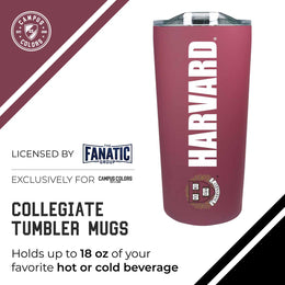 Harvard Crimson NCAA Stainless Steel Tumbler perfect for Gameday - Crimson