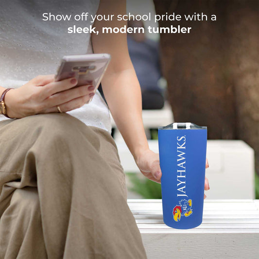 Kansas Jayhawks NCAA Stainless Steel Tumbler perfect for Gameday - Royal