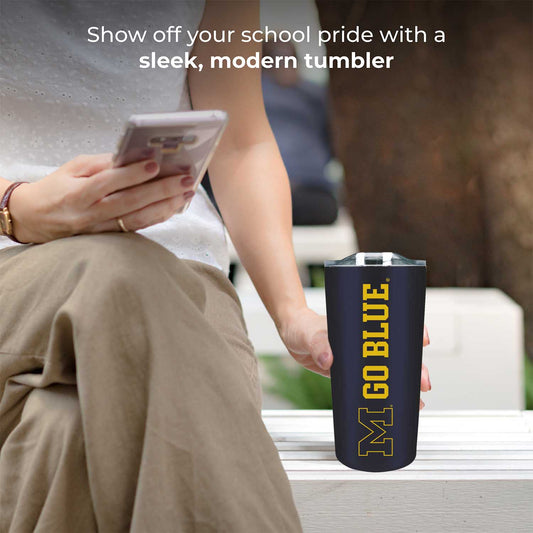 Michigan Wolverines NCAA Stainless Steel Tumbler perfect for Gameday - Navy