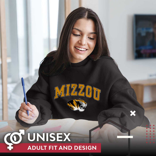 Missouri Tigers Adult Arch & Logo Soft Style Gameday Crewneck Sweatshirt - Black