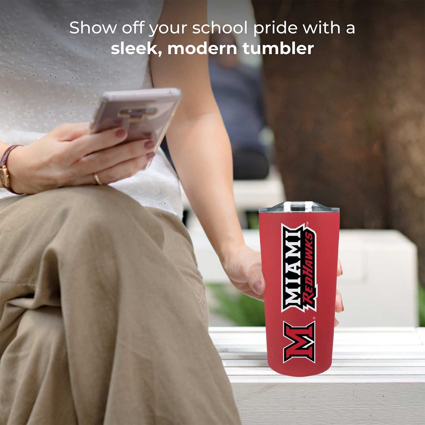 Miami Redhawks NCAA Stainless Steel Tumbler perfect for Gameday - Red