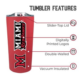 Miami Redhawks NCAA Stainless Steel Tumbler perfect for Gameday - Red