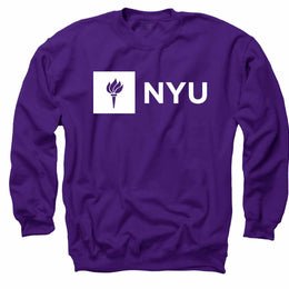 NYU Violets  Adult Just Logo Crewneck Sweatshirt - Purple