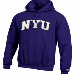 NYU Violets Champion Adult Tackle Twill Hooded Sweatshirt - Purple