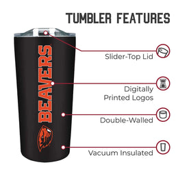 Oregon State Beavers NCAA Stainless Steel Tumbler perfect for Gameday - Black