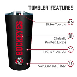 Ohio State Buckeyes NCAA Stainless Steel Tumbler perfect for Gameday - Black