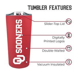 Oklahoma Sooners NCAA Stainless Steel Tumbler perfect for Gameday - Crimson