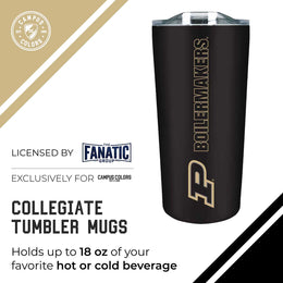 Purdue Boilermakers NCAA Stainless Steel Tumbler perfect for Gameday - Black