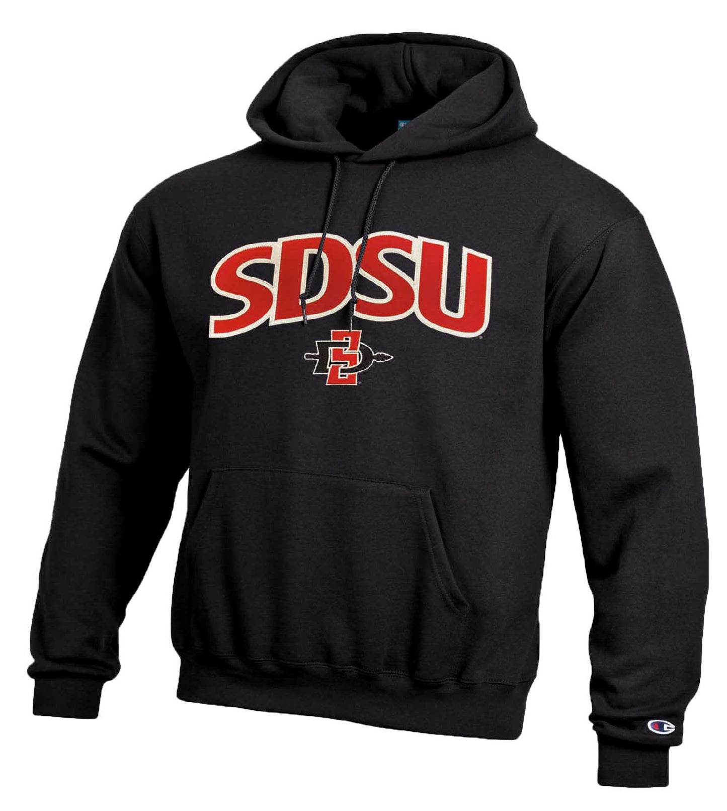 San Diego State Aztecs Champion Adult Tackle Twill Hooded Sweatshirt - Black