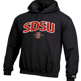 San Diego State Aztecs Champion Adult Tackle Twill Hooded Sweatshirt - Black