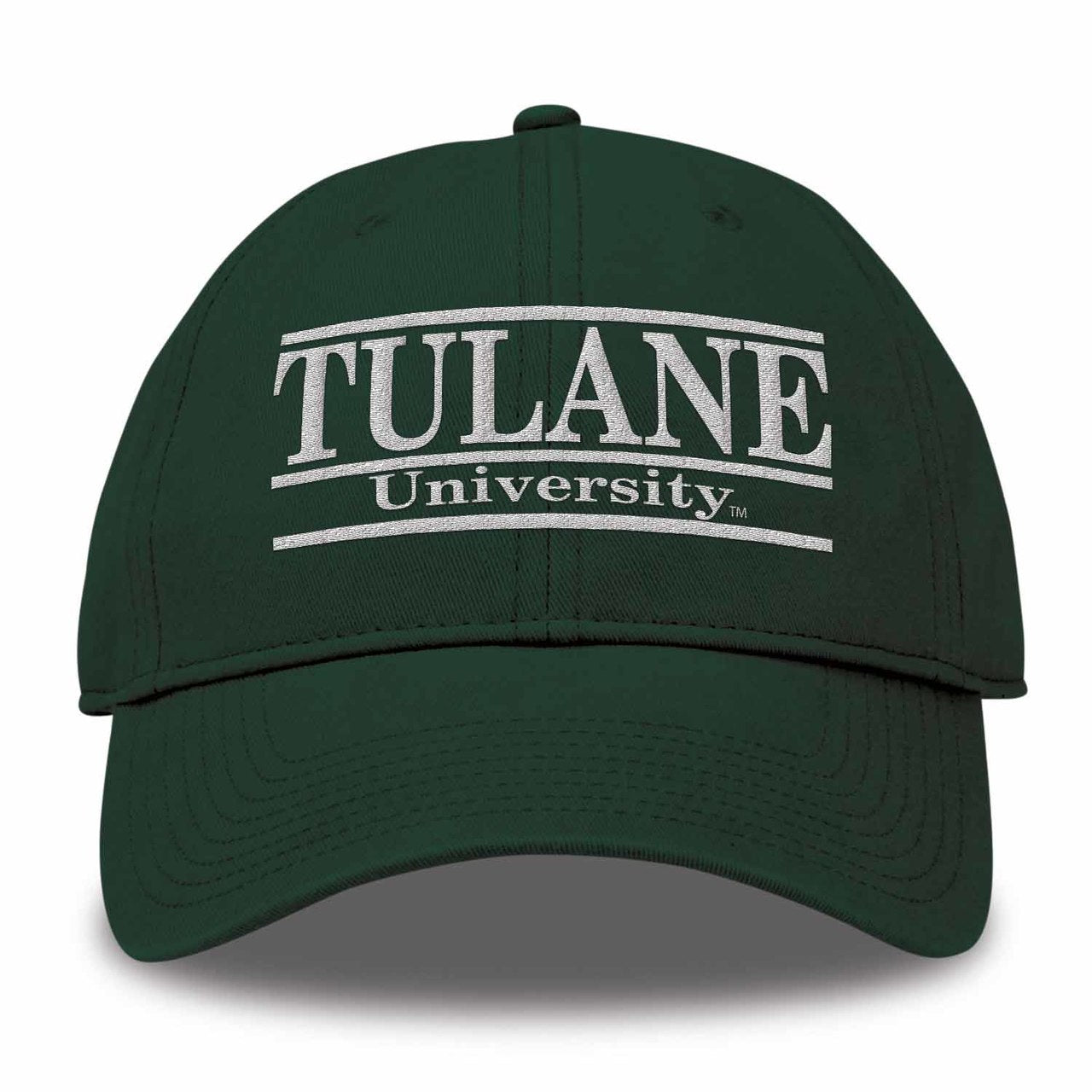 Tulane Green Wave Adult Team Color Bar Logo Adjustable Hat - Green