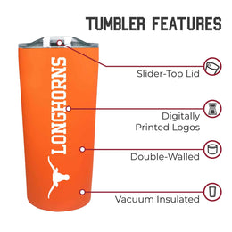 Texas Longhorns NCAA Stainless Steel Tumbler perfect for Gameday - Texas Orange