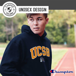 UCSB Gauchos Champion Adult Tackle Twill Hooded Sweatshirt - Navy