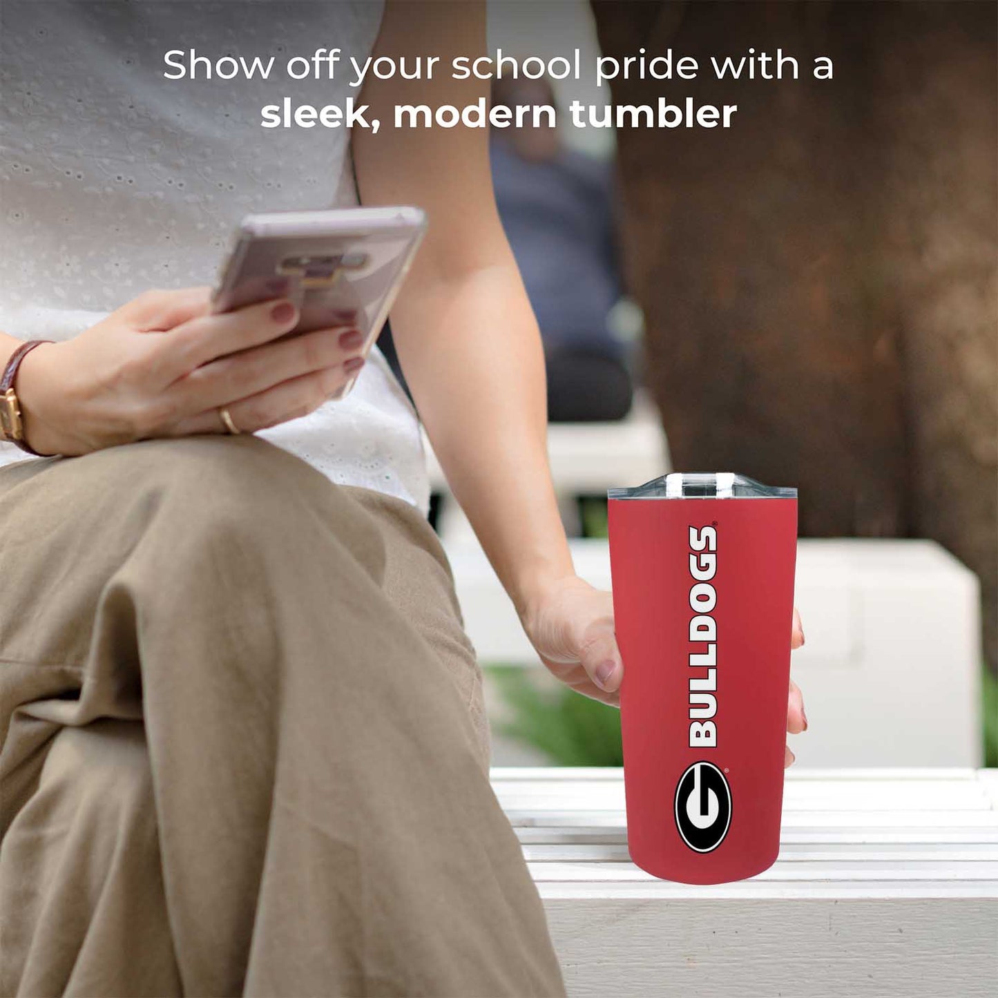 Georgia Bulldogs NCAA Stainless Steel Tumbler perfect for Gameday - Red