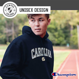 North Carolina Tar Heels Champion Adult Tackle Twill Hooded Sweatshirt - Navy