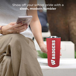 Wisconsin Badgers NCAA Stainless Steel Tumbler perfect for Gameday - Red