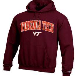 Virginia Tech Hokies Champion Adult Tackle Twill Hooded Sweatshirt - Maroon