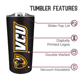 VCU Rams NCAA Stainless Steel Tumbler perfect for Gameday - Black