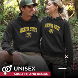 Wichita State Shockers Adult Arch & Logo Soft Style Gameday Hooded Sweatshirt - Black