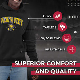 Wichita State Shockers Adult Arch & Logo Soft Style Gameday Hooded Sweatshirt - Black