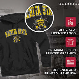 Wichita State Shockers Adult Arch & Logo Soft Style Gameday Hooded Sweatshirt - Black