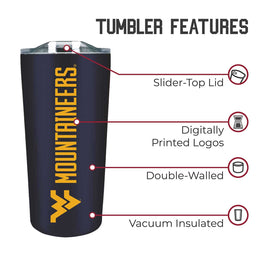 West Virginia Mountaineers NCAA Stainless Steel Tumbler perfect for Gameday - Navy